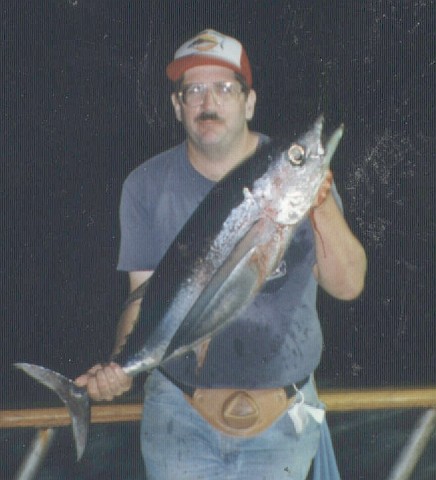 Peter with a 25-lb albacore