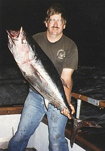 Peter holding a bluefin tuna