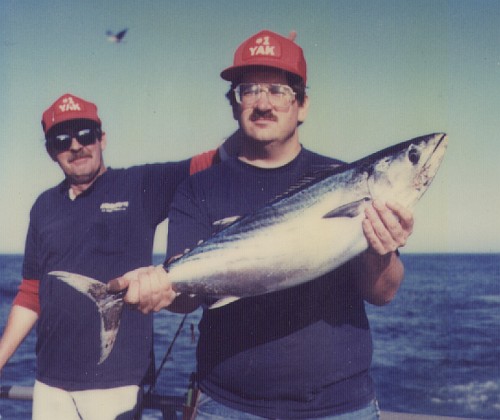 Peter holdin a big bonito