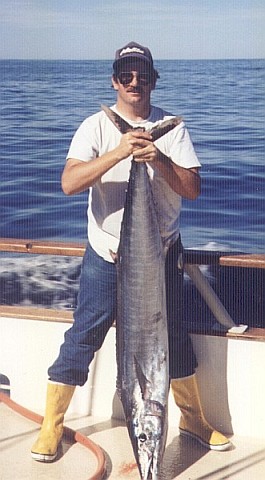 Peter holding a wahoo